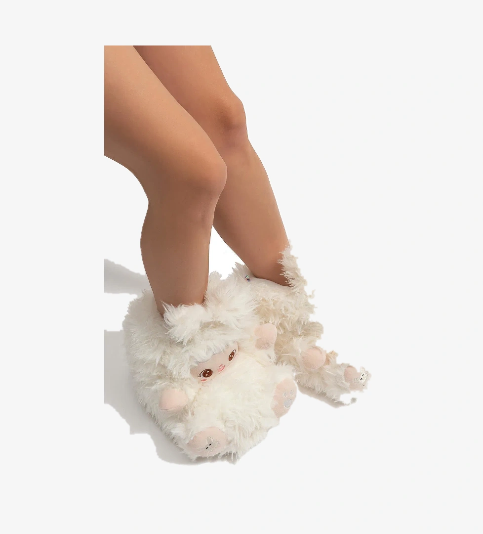 Lingo Kadın Hayvanlı Panduf Bej 36/41 - Görsel 1