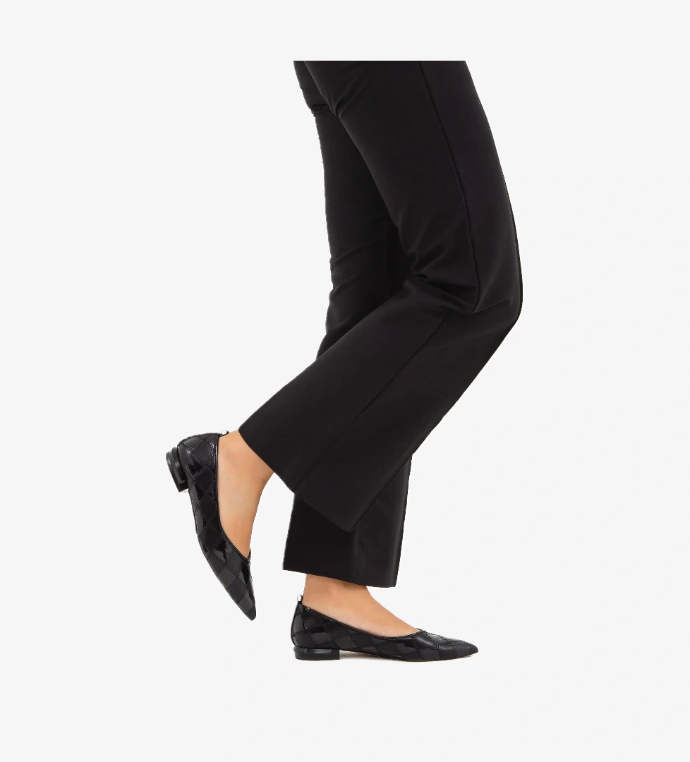 Tamer Tanca Kadın Vegan Siyah Babet Ayakkabı - Görsel 1