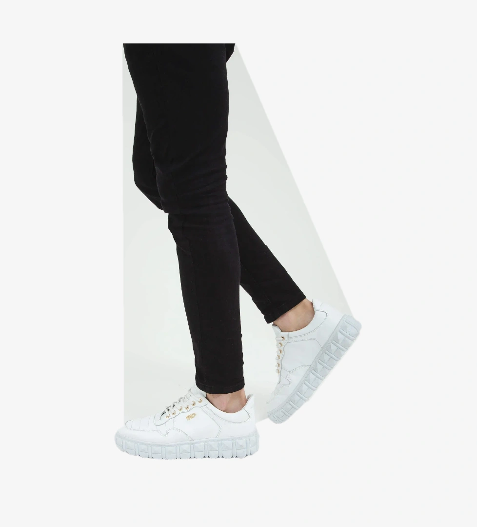 Tamer Tanca Tamer Tanca Erkek Hakiki Deri Beyaz Sneakers &amp; Spor Ayakkabı model görseli