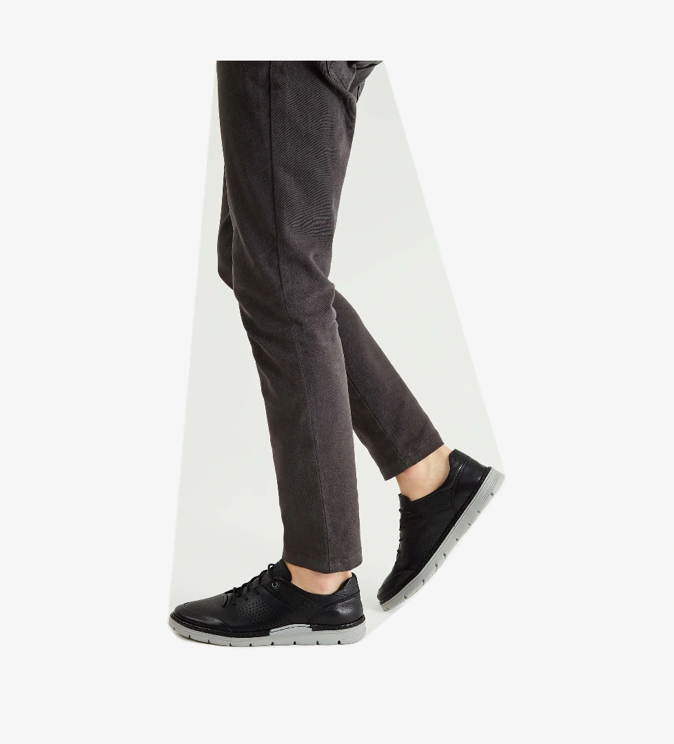 Tamer Tanca Tamer Tanca Erkek Hakiki Deri Siyah Casual Ayakkabı model görseli