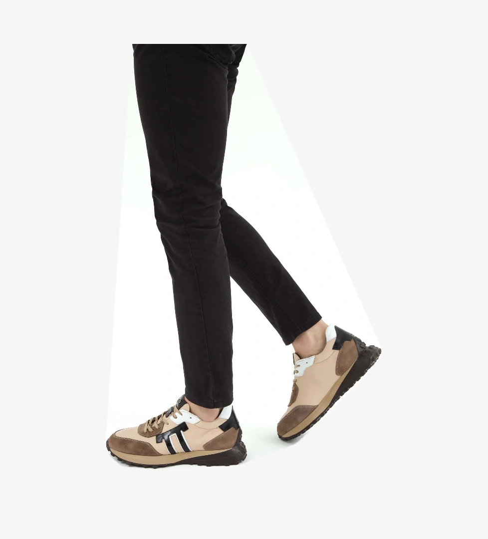 Tamer Tanca Erkek Hakiki Deri Bej Sneakers &amp; Spor Ayakkabı - Görsel 1
