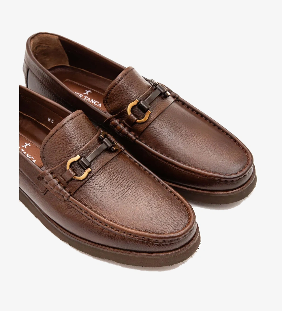 Tamer Tanca Tamer Tanca Erkek Hakiki Deri Kahverengi Casual Ayakkabı model görseli