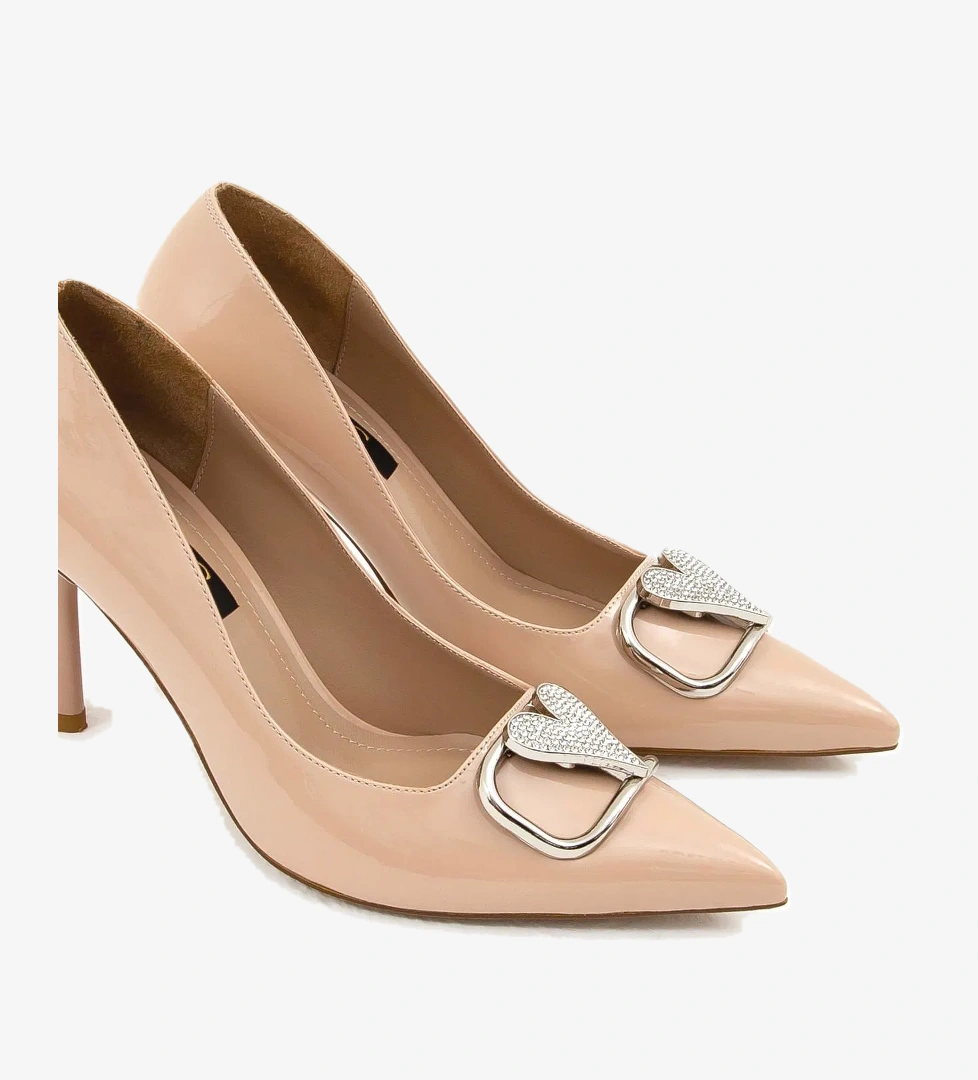 Tamer Tanca Tamer Tanca Kadın Vegan Bej Stiletto Ayakkabı model görseli