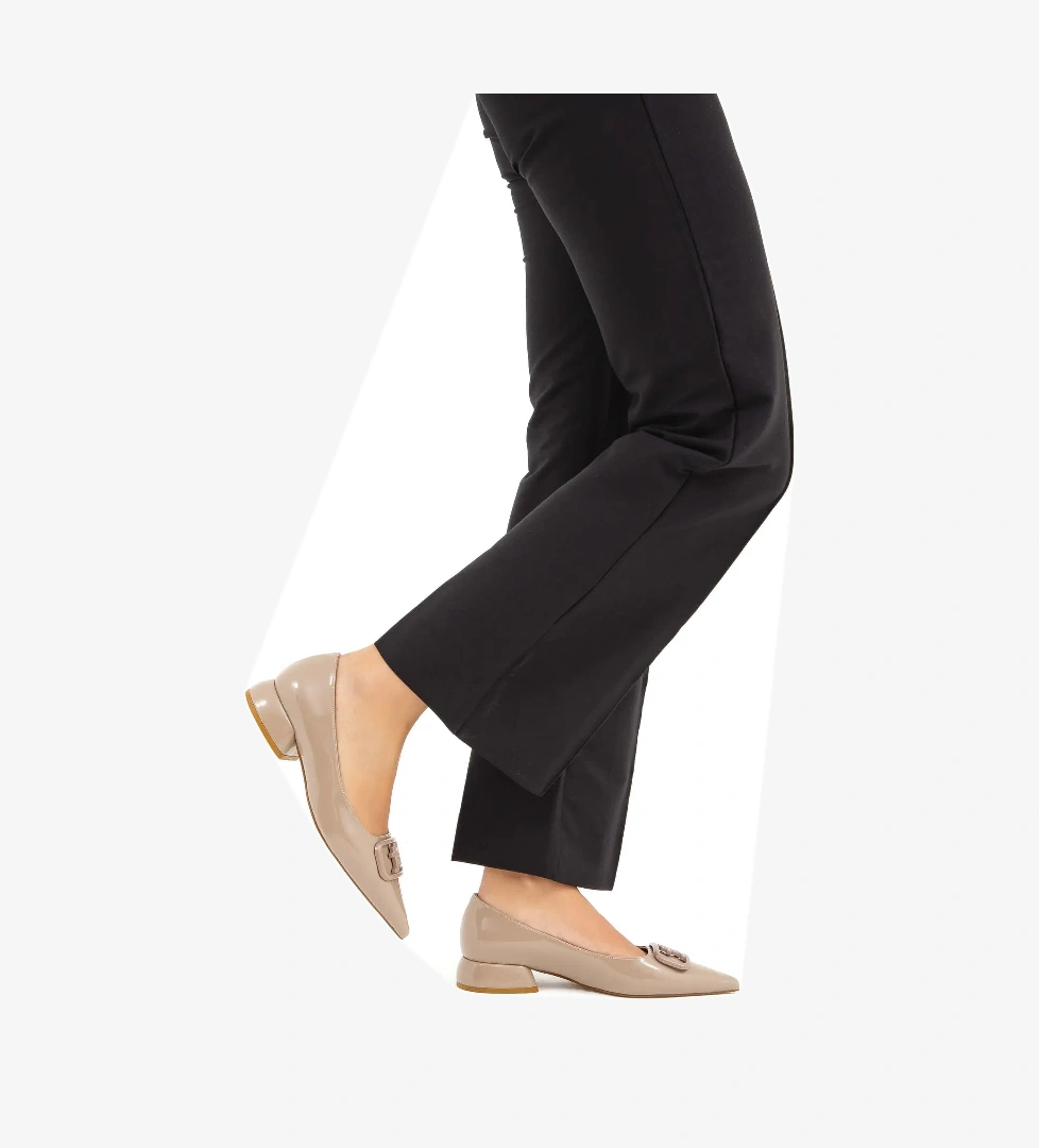 Tamer Tanca Kadın Vegan Bej Babet Ayakkabı - Görsel 1