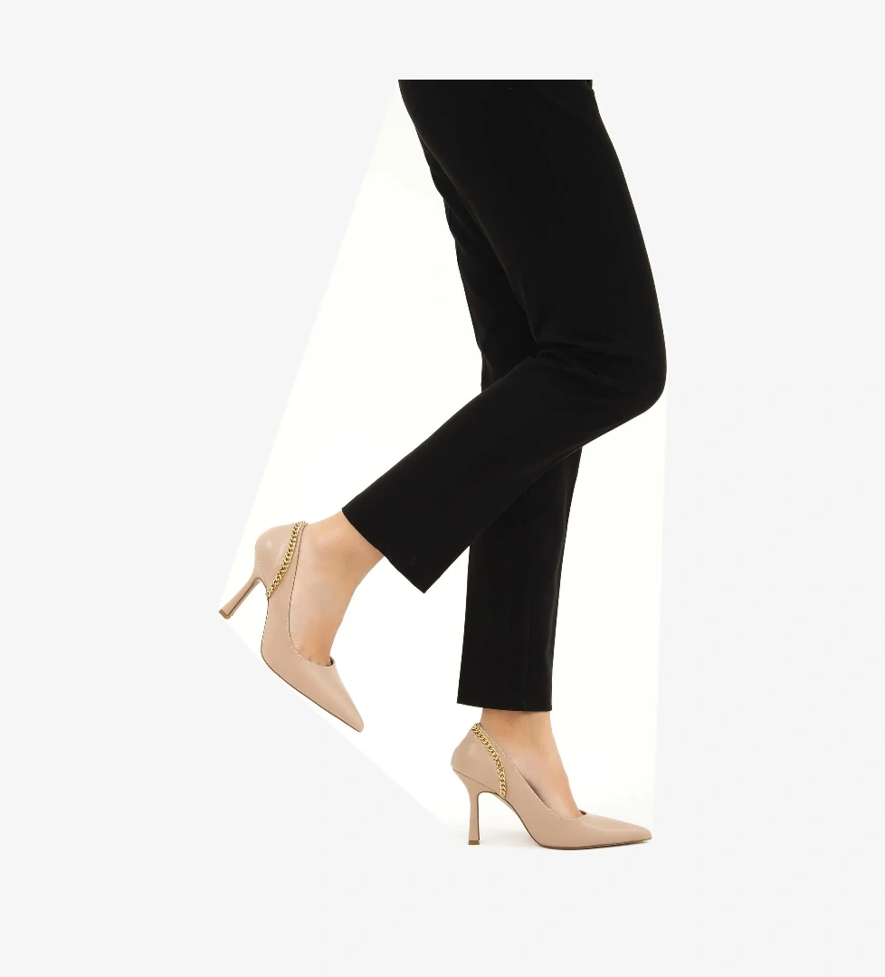 Tamer Tanca Tamer Tanca Kadın Vegan Bej Stiletto Ayakkabı model görseli