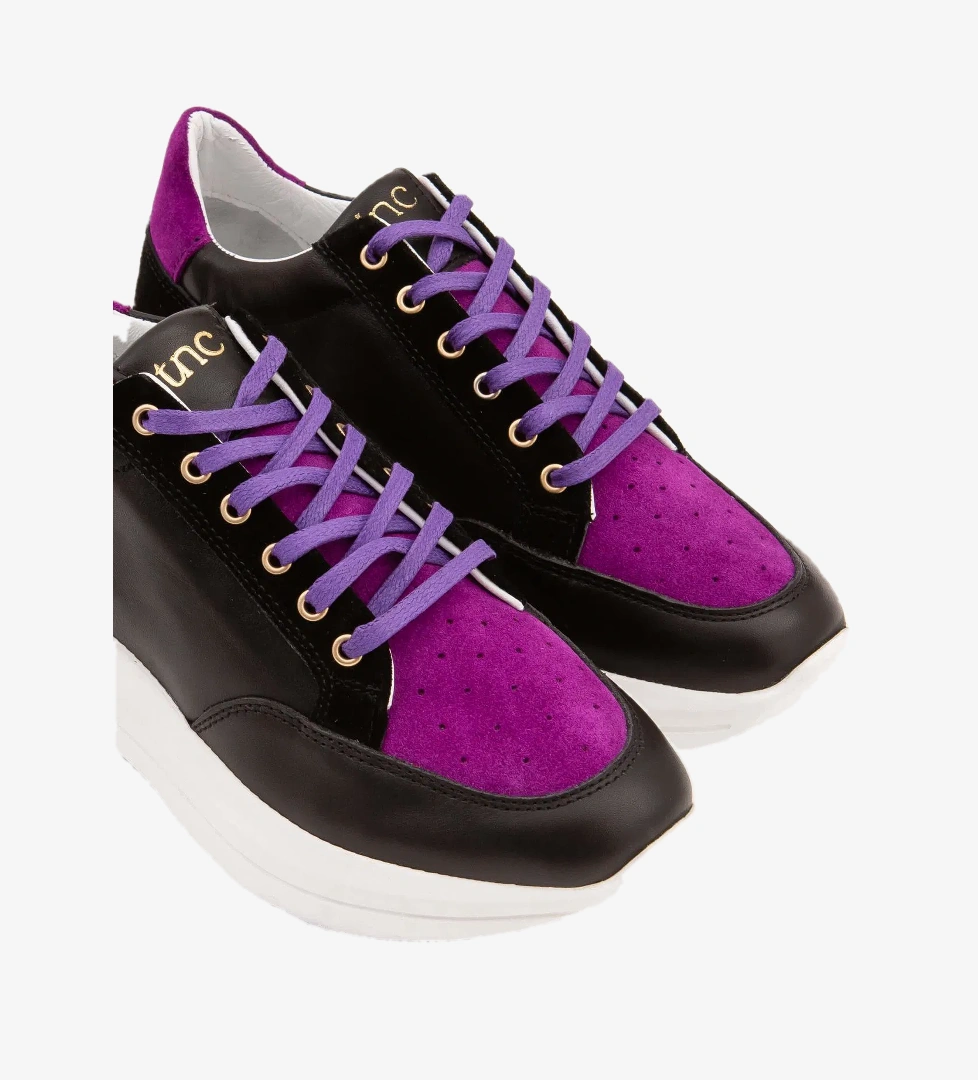 Tamer Tanca Kadın Hakiki Deri Siyah Sneakers & Spor Ayakkabı - Görsel 1