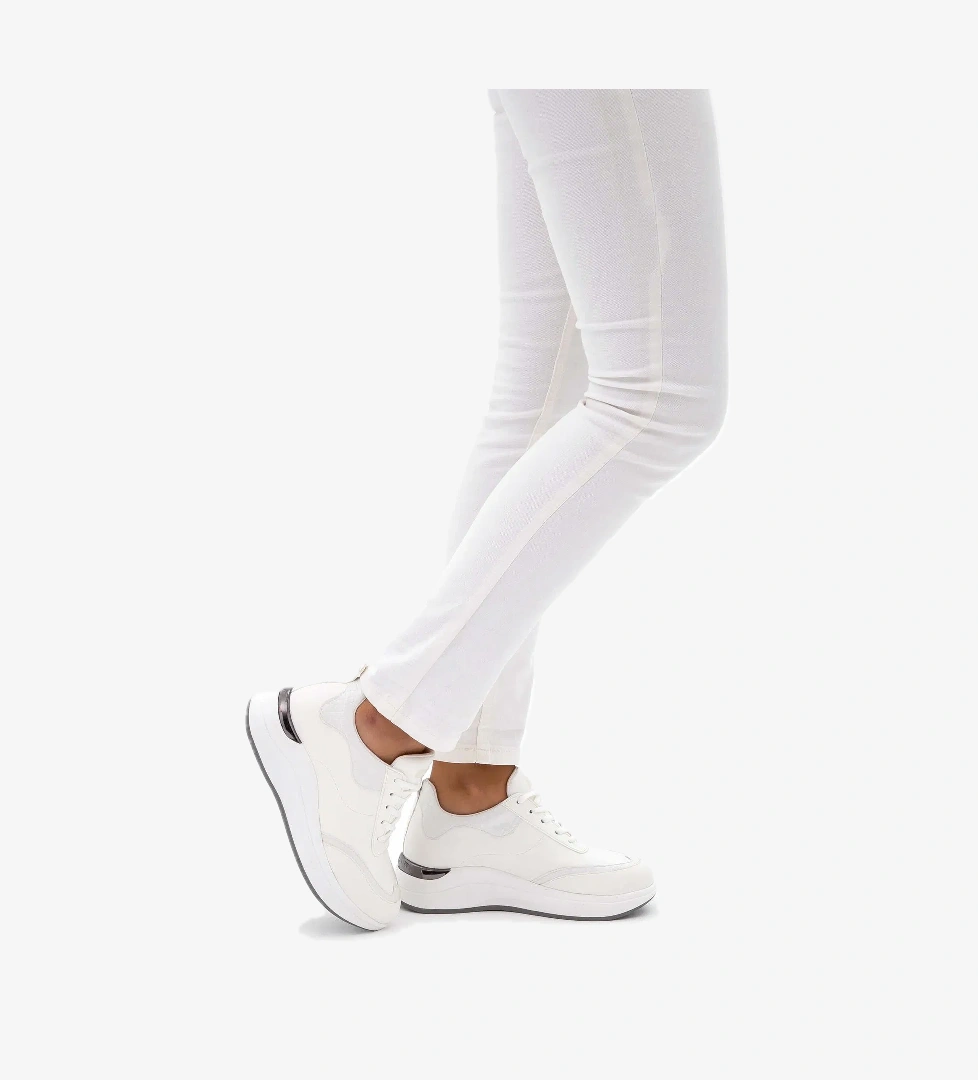 Tamer Tanca Kadın Vegan Beyaz Sneakers &amp; Spor Ayakkabı - Görsel 1