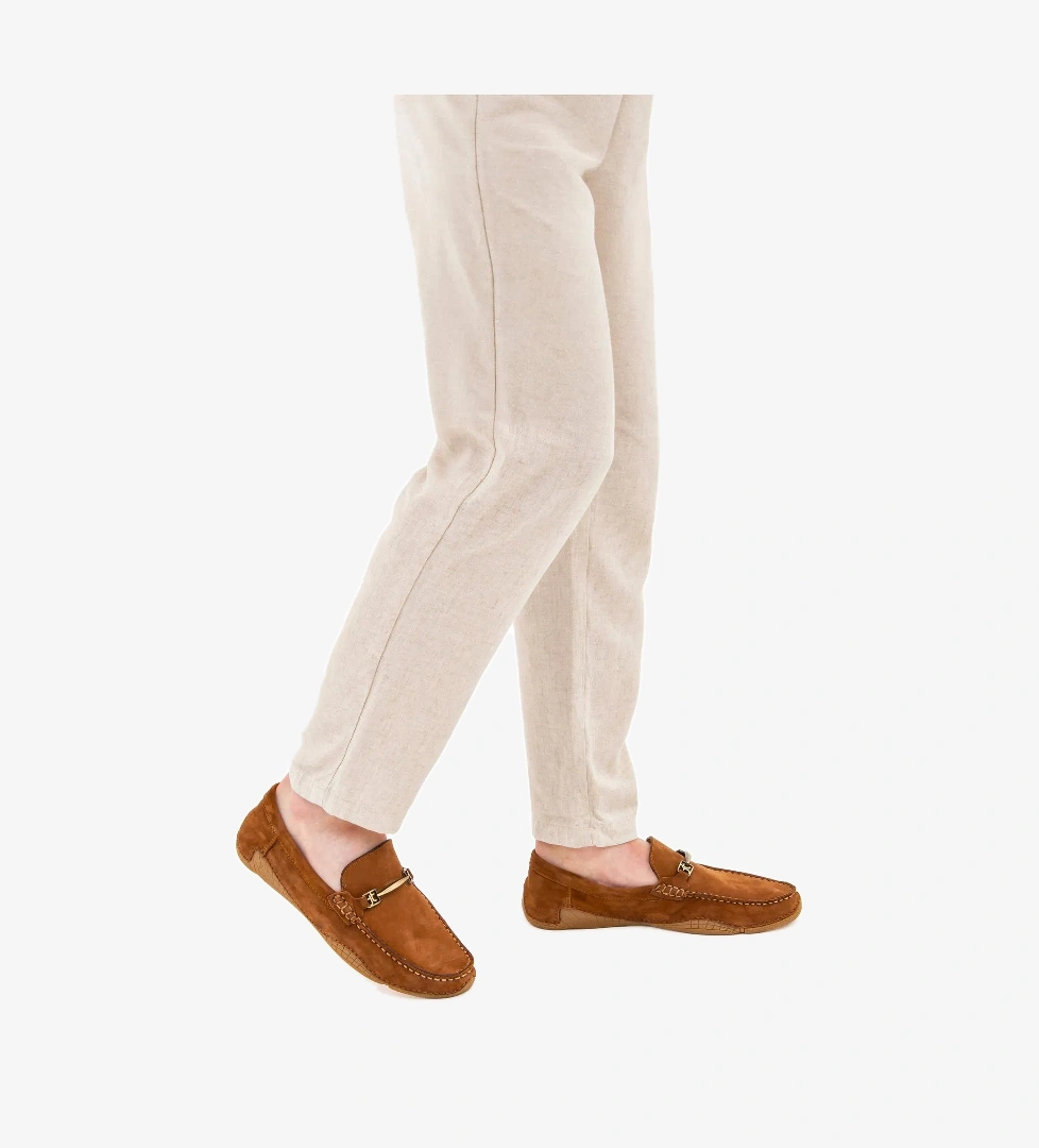 Tamer Tanca Erkek Hakiki Deri Tütün Driver Ayakkabı - Görsel 1