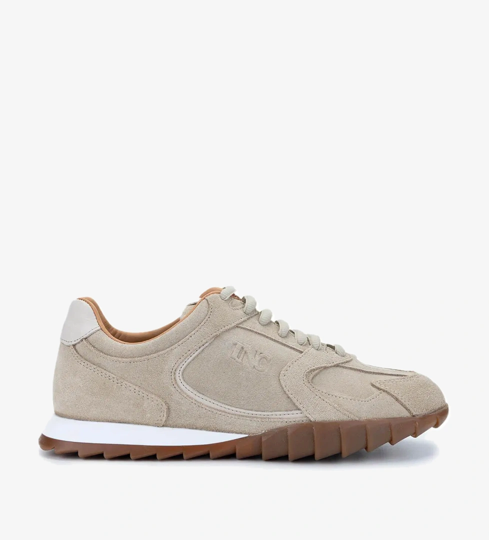 Tamer Tanca Kadın Hakiki Deri Bej Süet Sneakers &amp; Spor Ayakkabı - Görsel 1