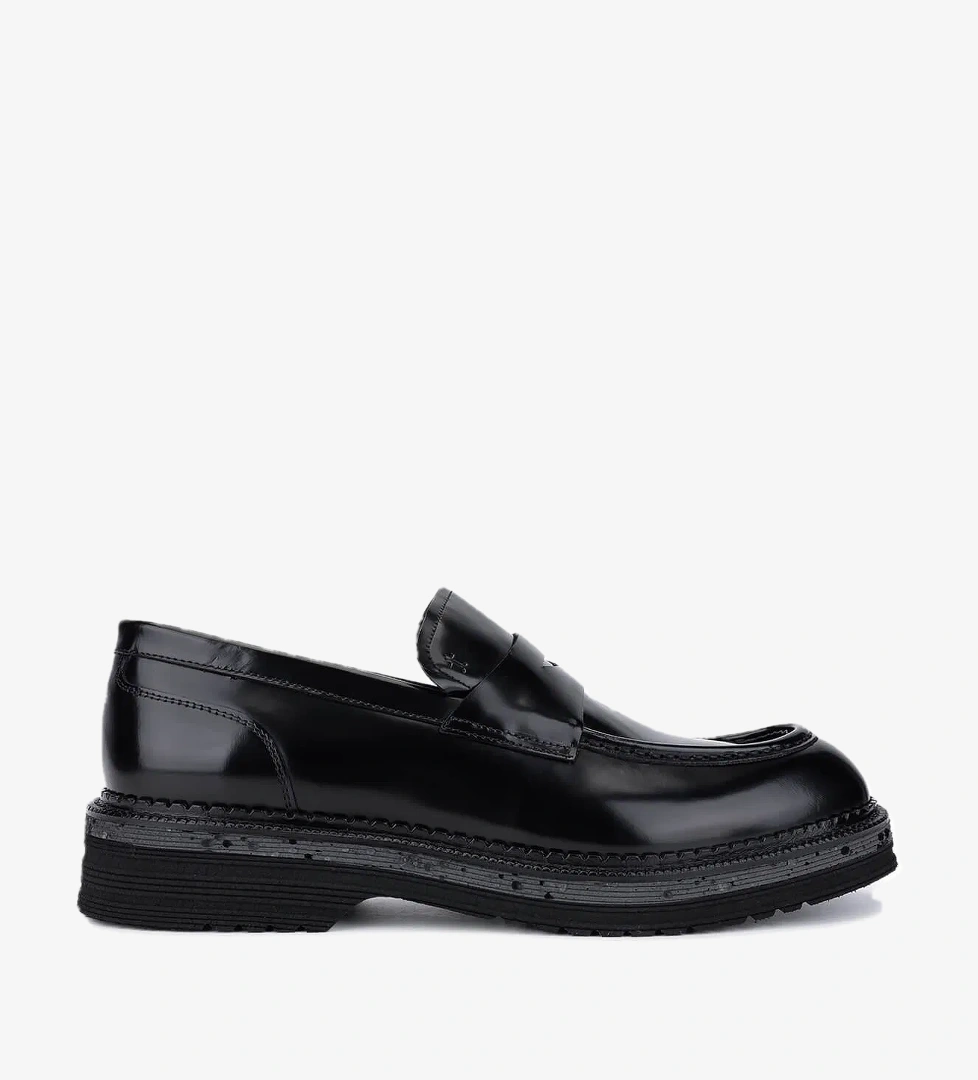 Tamer Tanca Erkek Hakiki Deri Siyah Açma Loafer Ayakkabı - Görsel 1