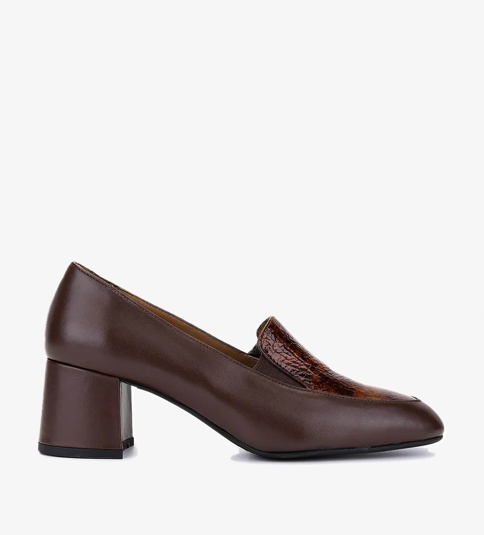 Tamer Tanca Kadın Hakiki Deri Kahverengi Klasik Ayakkabı - Görsel 1