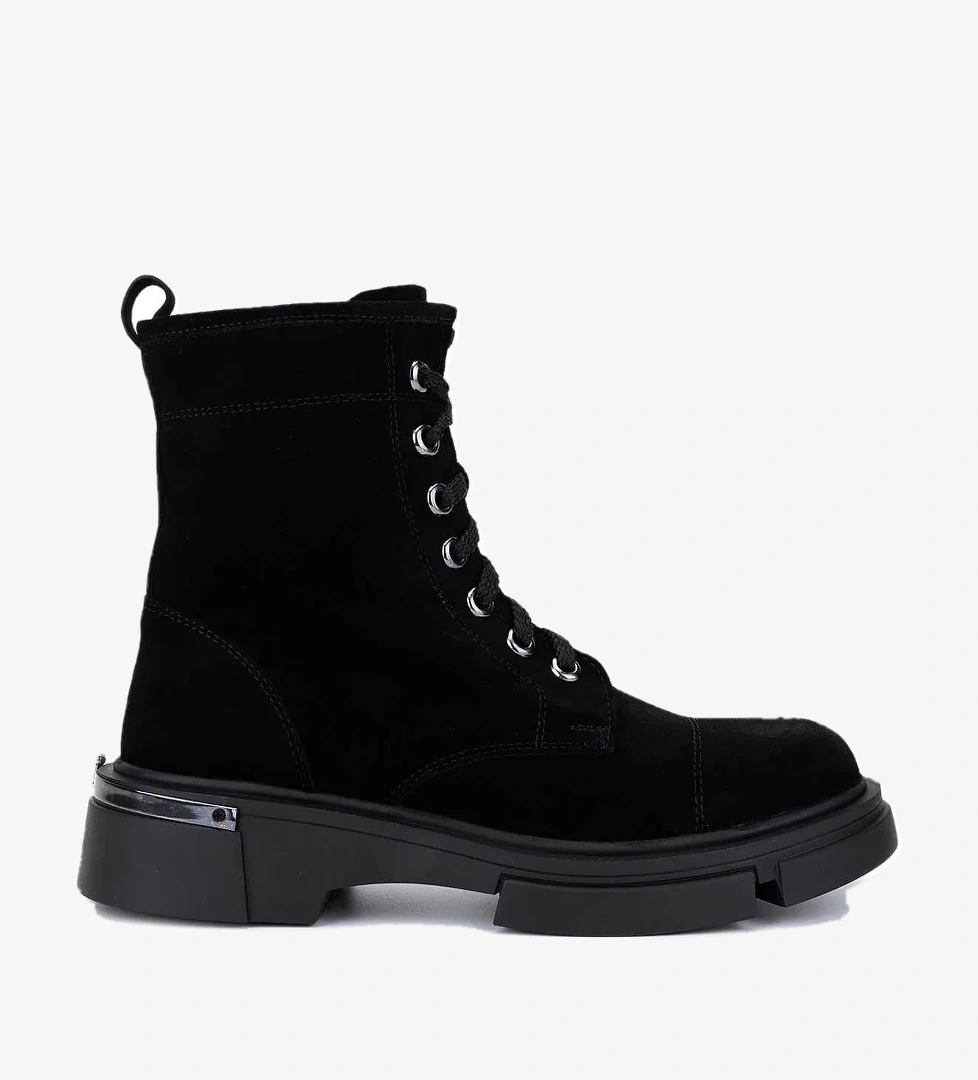 Tamer Tanca Kadın Siyah Süet Casual Bot - Görsel 1