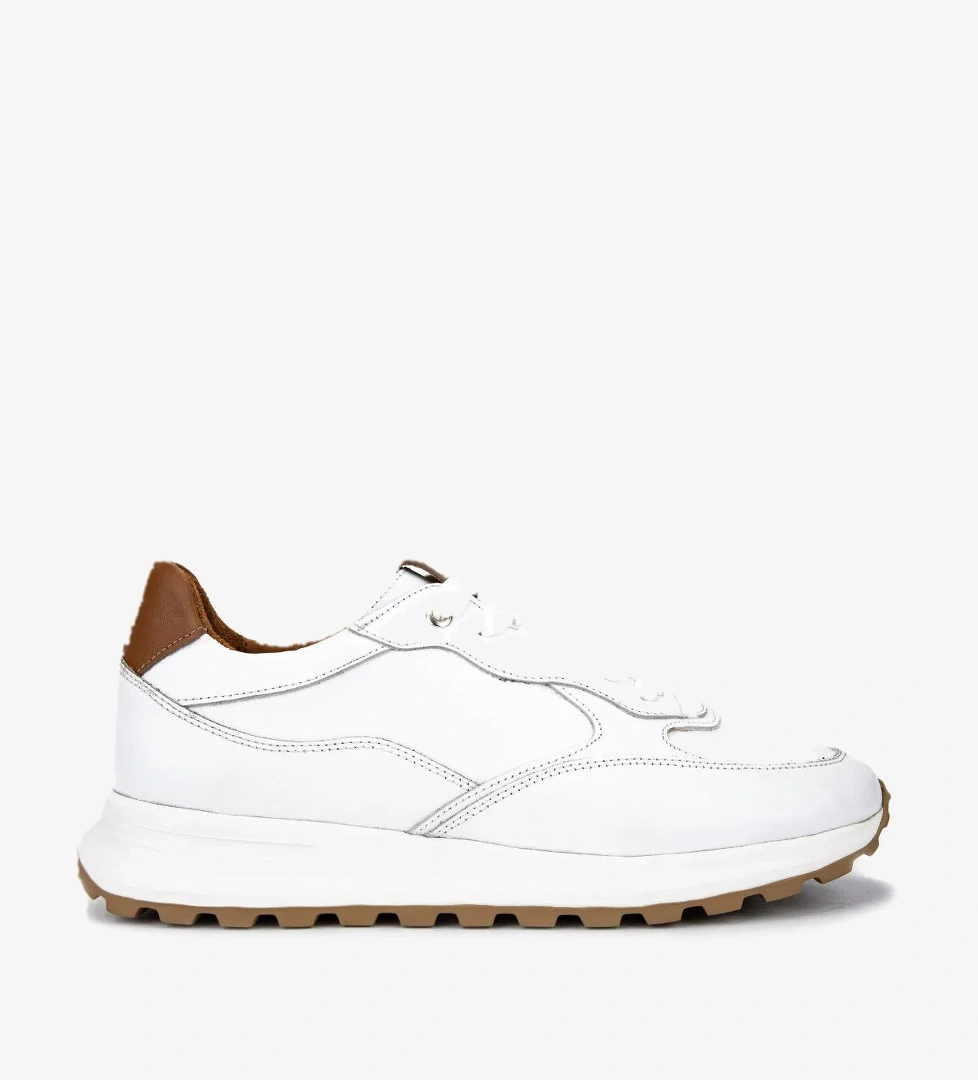 Valmenti Erkek Hakiki Deri Beyaz Sneakers &amp; Spor Ayakkabı - Görsel 1