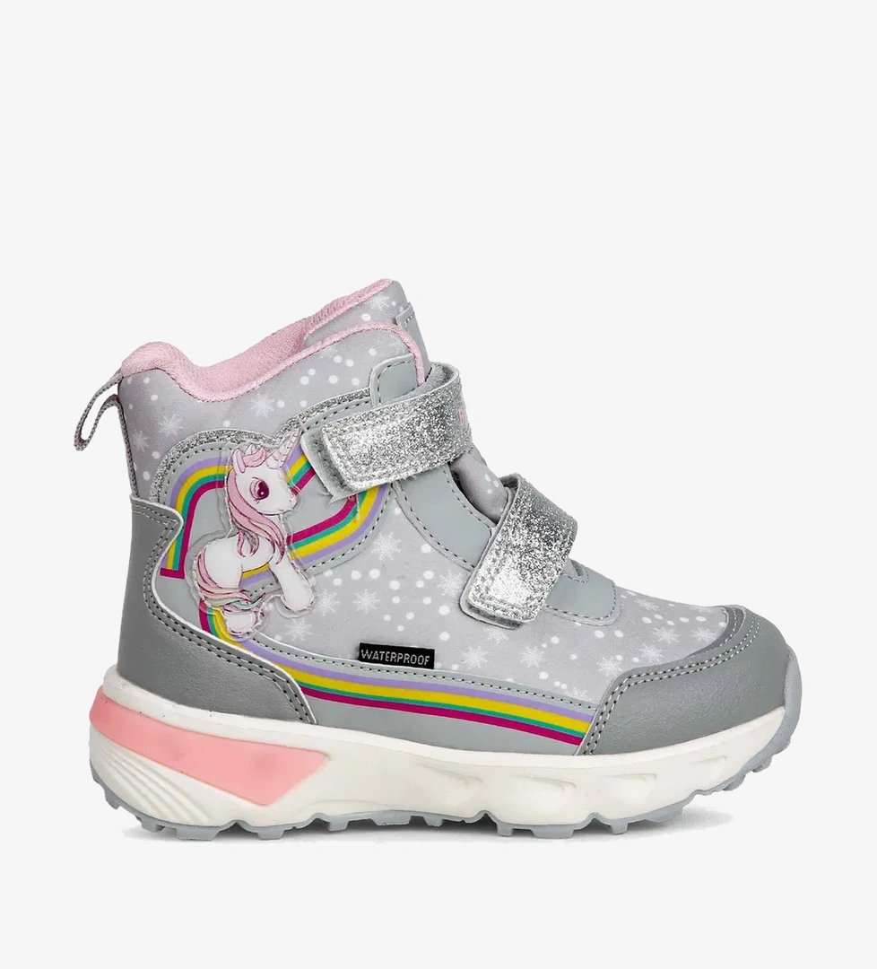 Fashfed Buckhead Unicornie Işıklı Su Geçirmez Çocuk Gri Pembe Bot model görseli