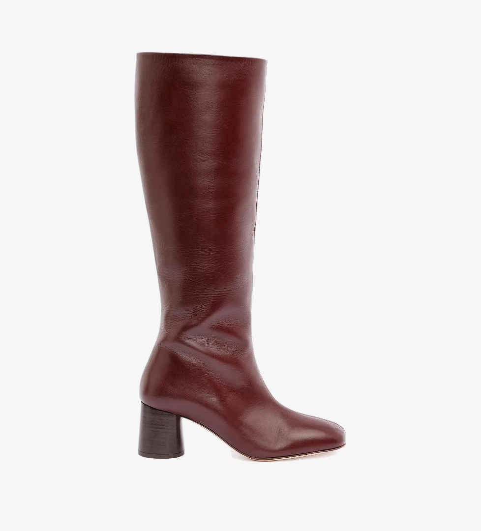 YARGICI Silindir Topuk Detaylı Deri Çizme - Görsel 1