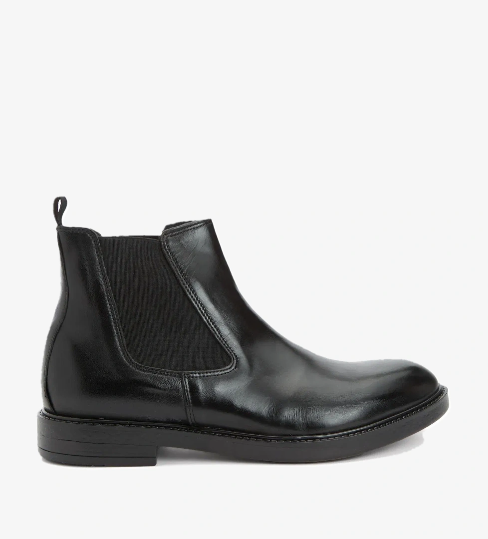 Divarese Erkek Siyah Deri Bot - Görsel 1