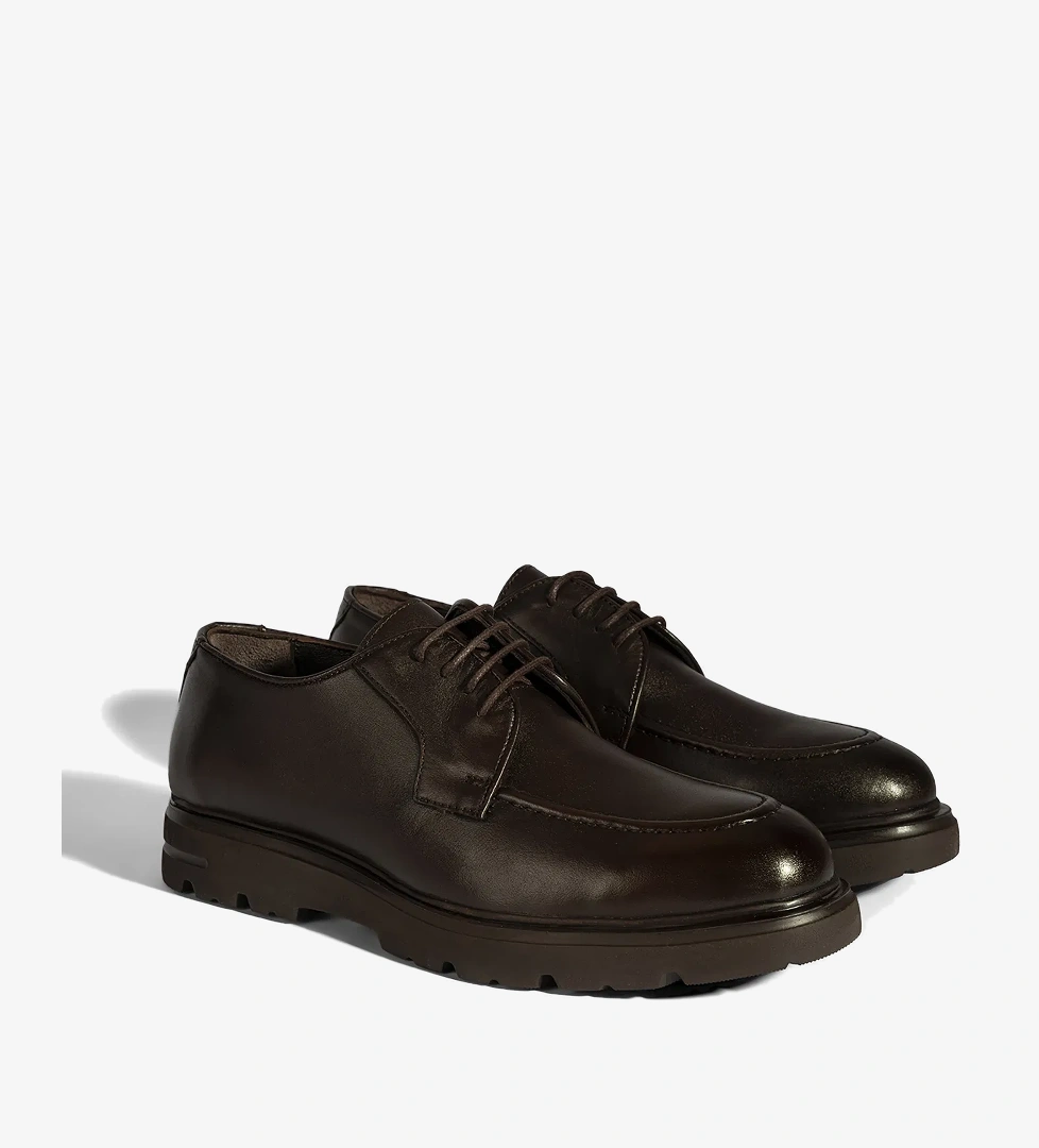 Erkek Kahve Deri Günlük Ayakkabı