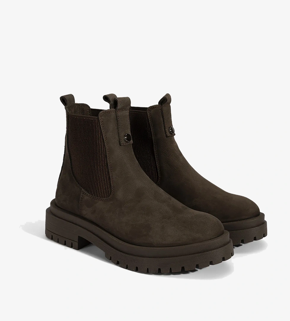 Kadın Kahve Nubuk Deri Chelsea Bot