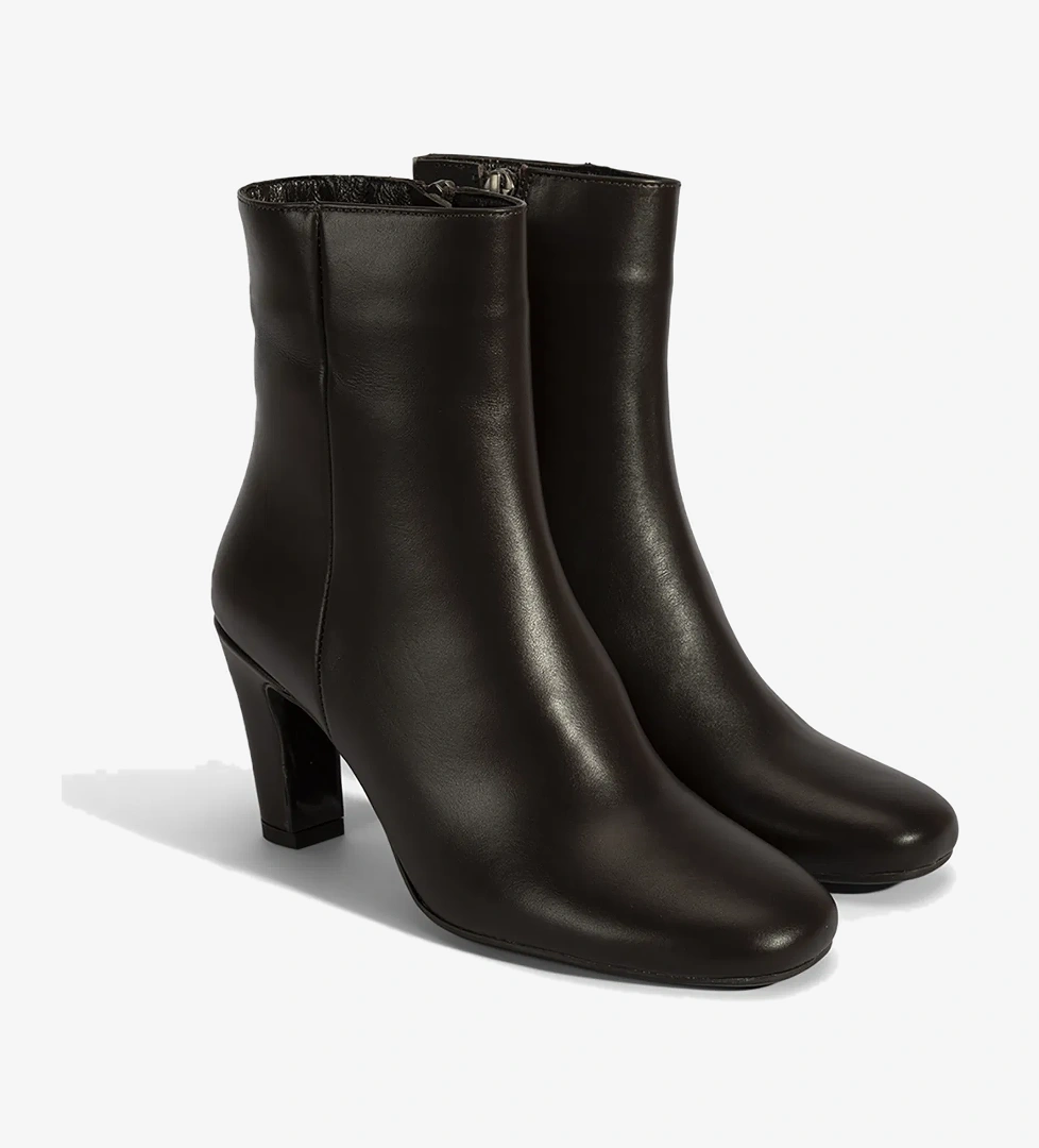 Kadın Kahve Topuklu Deri Bot - Görsel 1