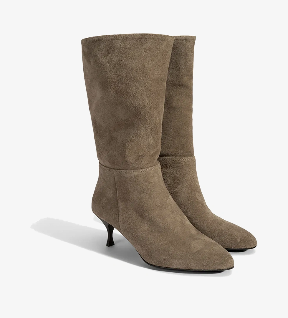 Desa Kadın Vizon İnce Topuklu Süet Bot model görseli