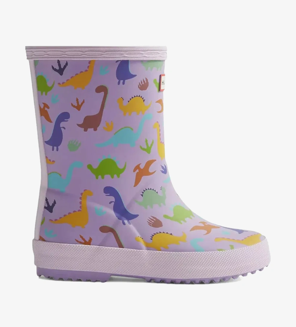Hunter Originals Wellington Dinosaur Çocuk Mor Bot - Görsel 1