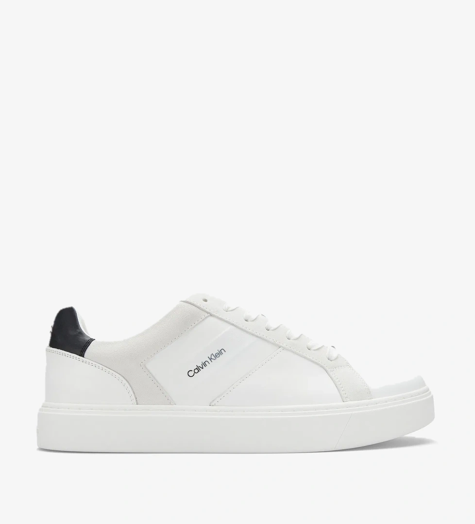 Calvin Klein Classic Cupsole Lace Up Tape Erkek Beyaz Sneaker - Görsel 1