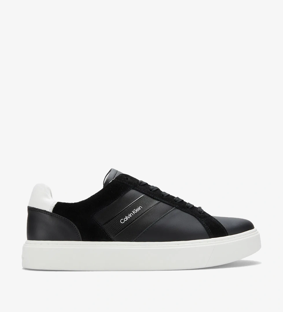Calvin Klein Classic Cupsole Lace Up Tape Erkek Siyah Sneaker - Görsel 1