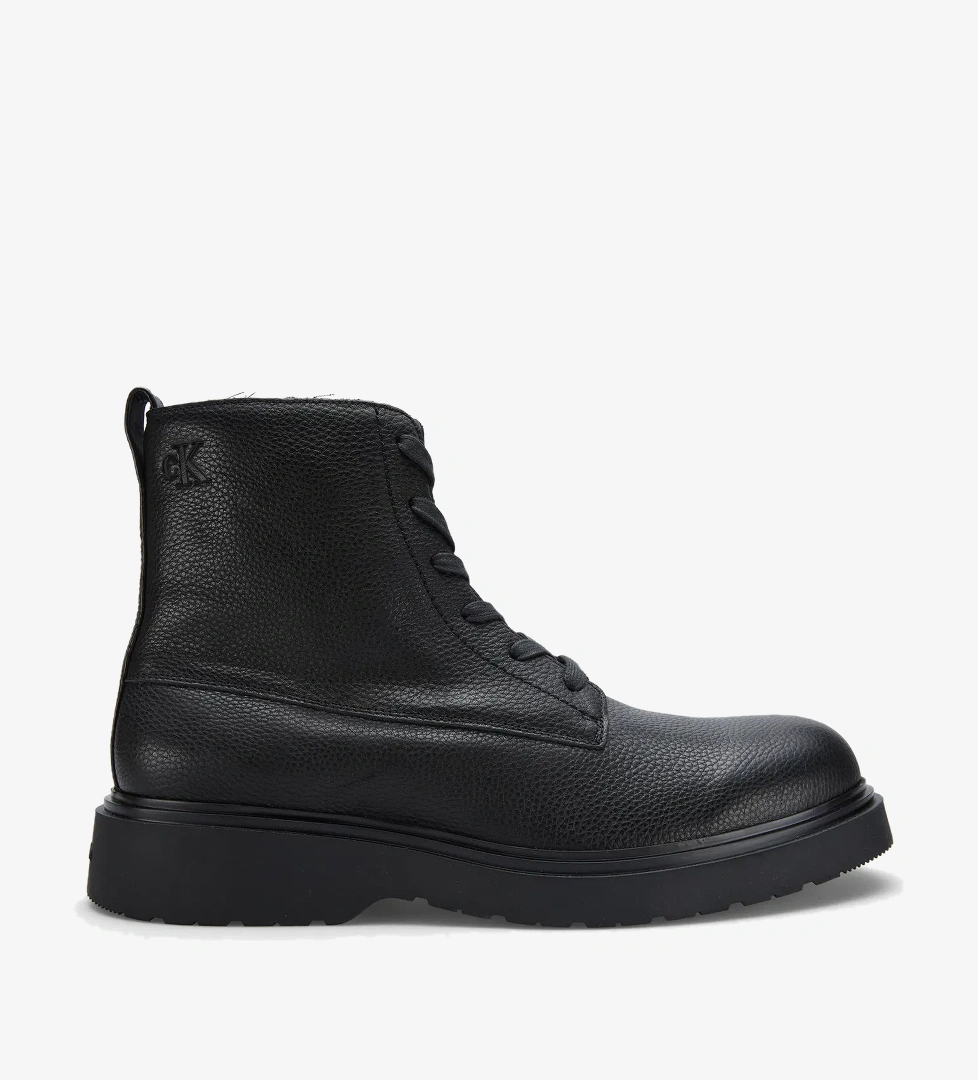 Calvin Klein Calvin Klein Combat Essential Lace Up Zip Leather Erkek Siyah Bot model görseli