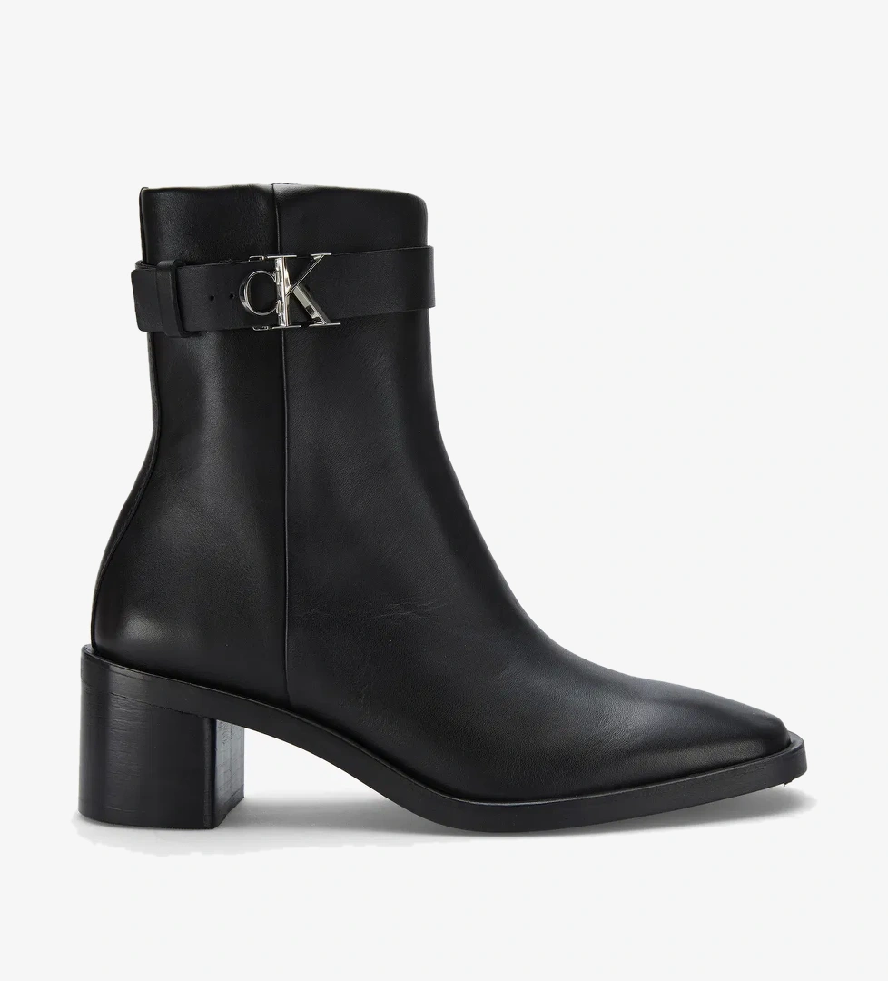 Calvin Klein Calvin Klein Block Heel Metal Logo Kadın Siyah Bot model görseli