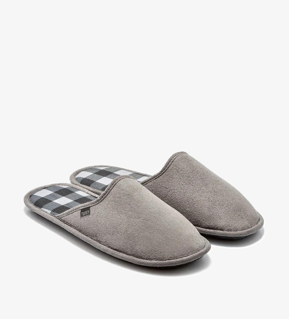 Twigy Ekose Erkek Ev Terliği Gri 41/46 model görseli