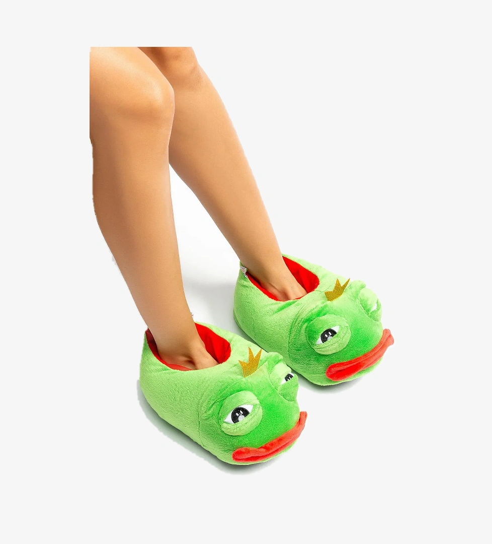 Frog Unisex Hayvanlı Panduf Yeşil 36/41 - Görsel 1