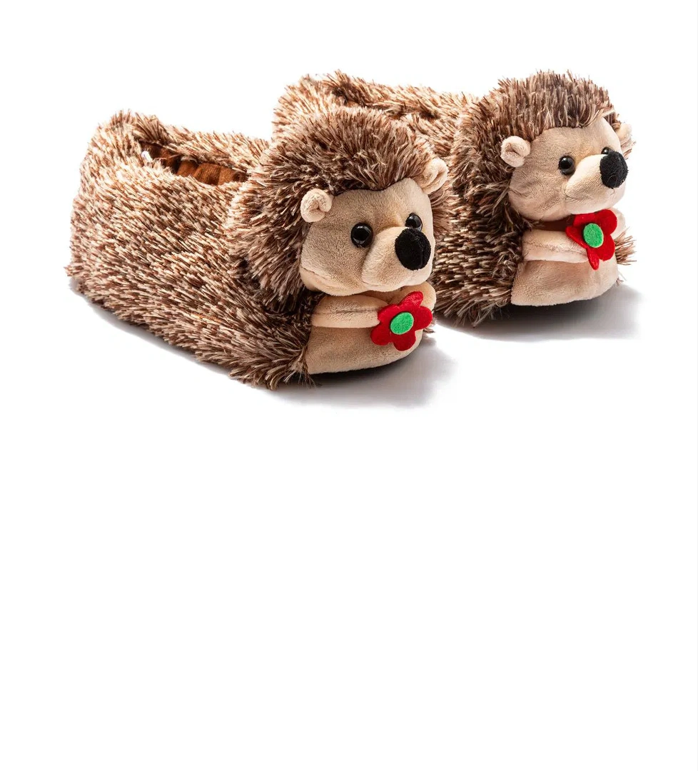 Kiri Çocuk Hayvanlı Panduf Kahverengi 30/35 - Görsel 1