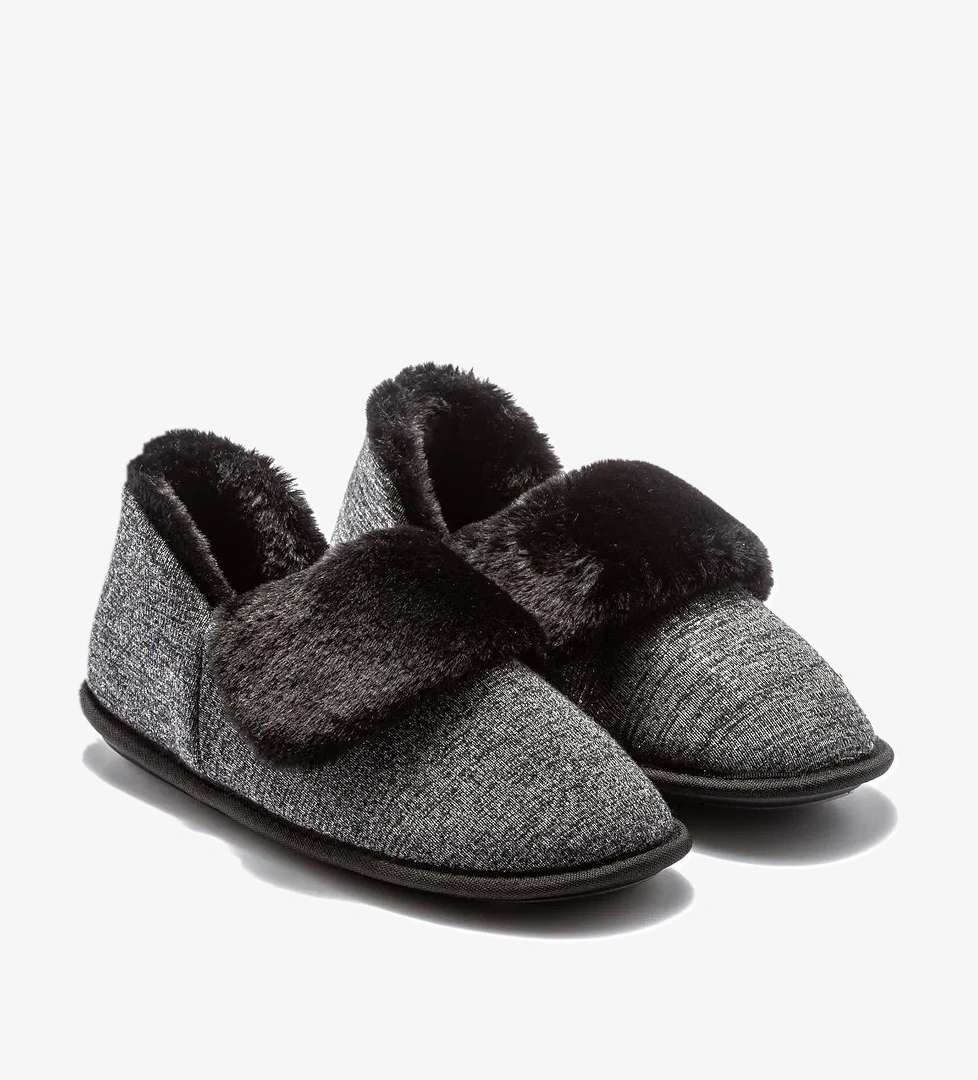 Martha Kadın Peluş Ev Botu Siyah 37/41 - Görsel 1