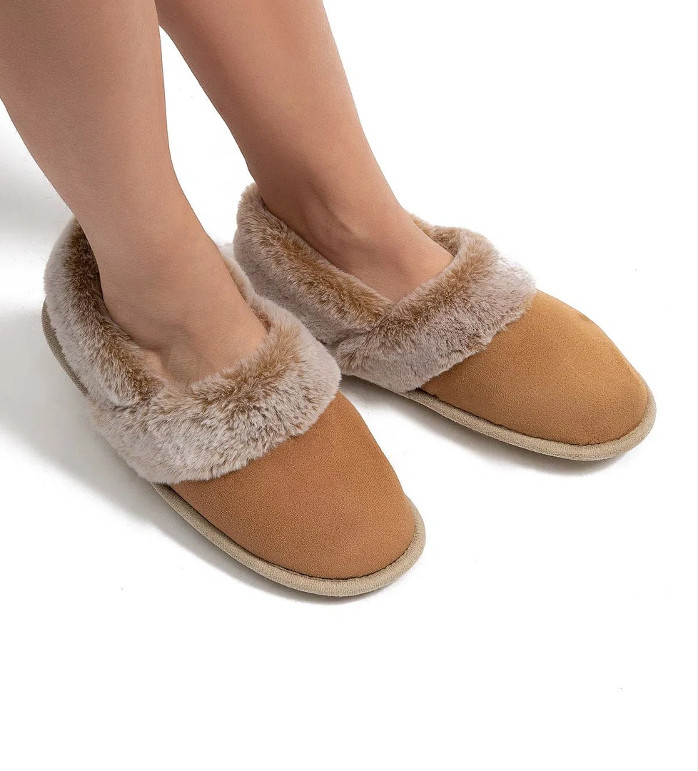 Niki Kadın Ev Ayakkabısı Koyu Bej 37/41 - Görsel 1