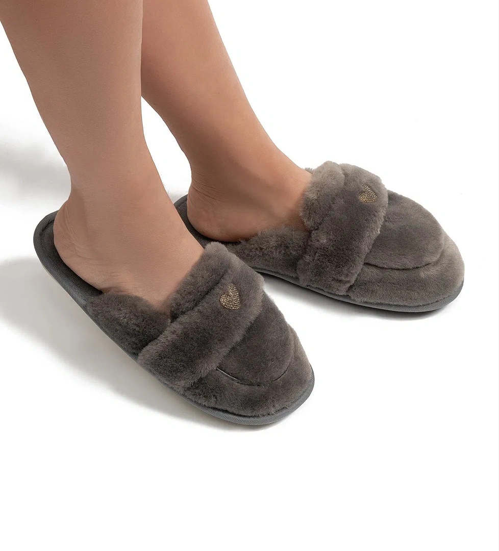 Twigy Mammy Peluş Kadın Ev Terliği Gri 37/41 model görseli