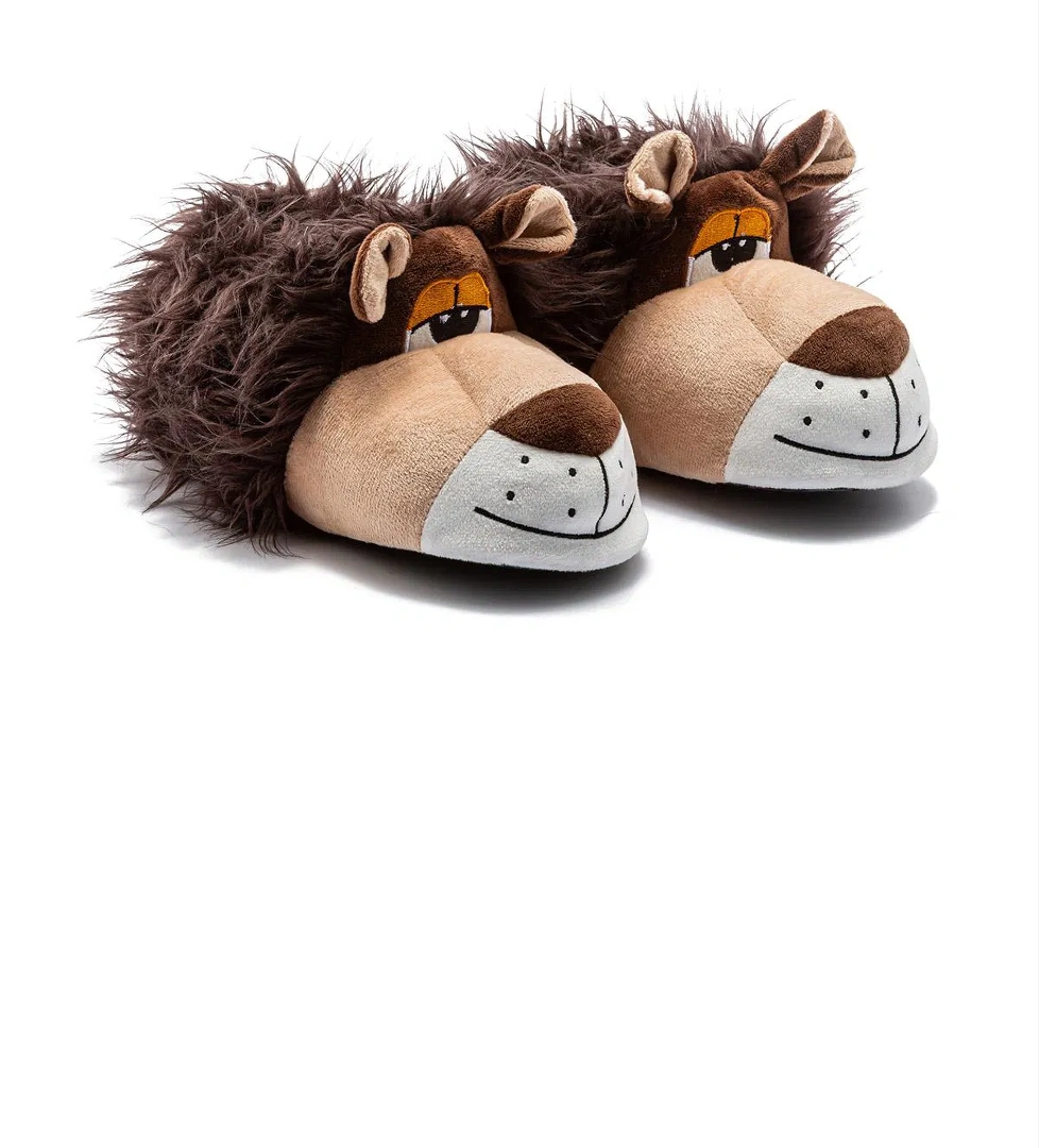 Twigy Aslan Çocuk Hayvanlı Panduf Kahverengi 30/35 model görseli