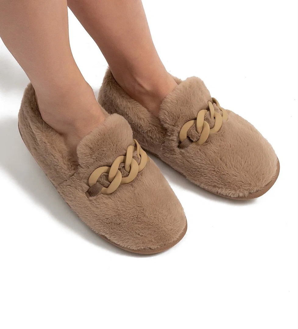 Twigy Angel Kadın Peluş Ev Ayakkabısı Bej 37/41 model görseli