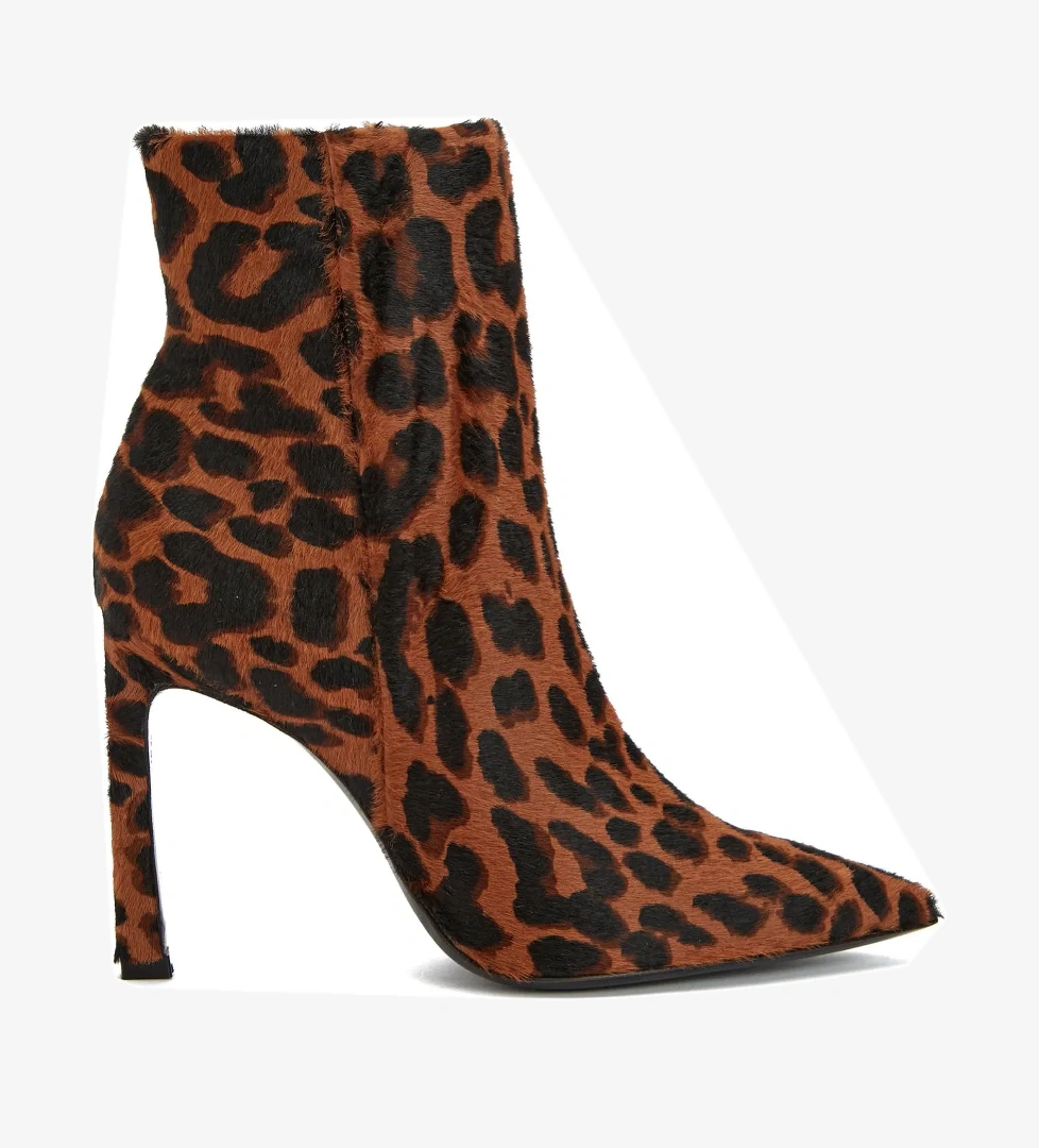 Network Kadın Leopar Desenli Deri Bot - Görsel 1