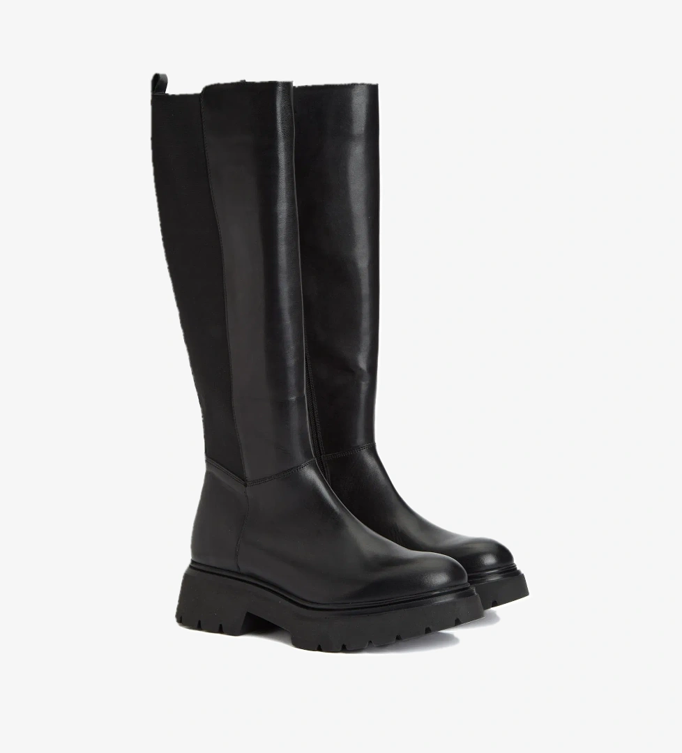 Divarese Divarese Kadın Siyah Deri Çizme model görseli