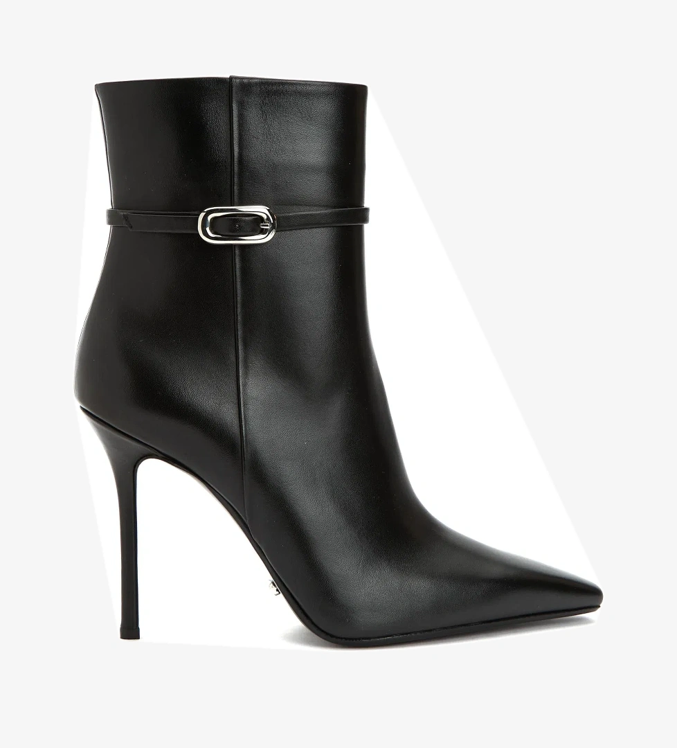 Network Kadın Siyah Toka Detaylı Deri Bot - Görsel 1