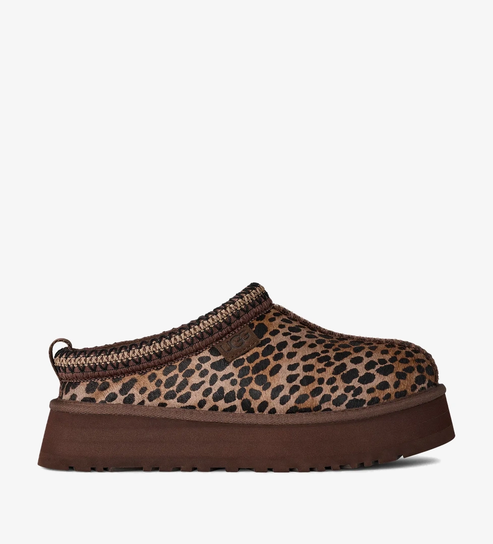 UGG Tazz Caspian Leopar Desenli Kadın Kahverengi Terlik - Görsel 1