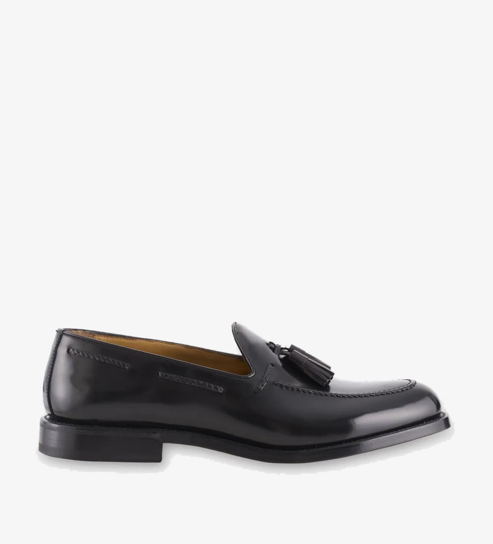 Erkek Siyah Deri Püsküllü Klasik Ayakkabı - Görsel 1