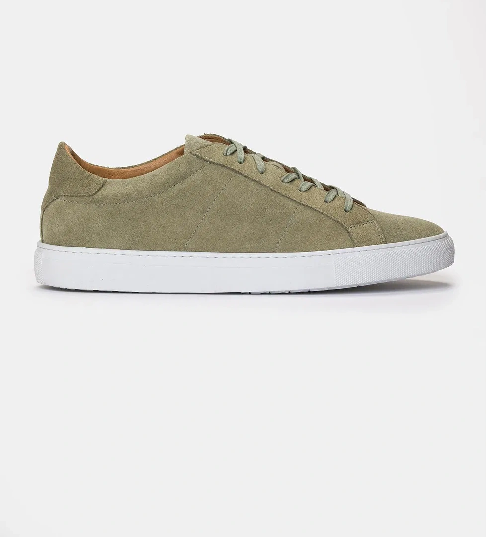 Erkek Yeşil Süet Sneaker