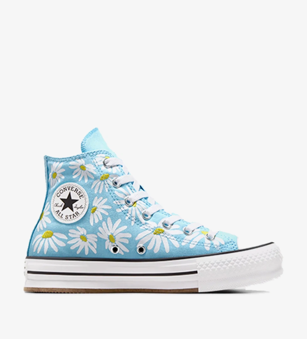 Converse Converse Chuck Taylor All Star Lift Platform Floral Çocuk Mavi Sneaker model görseli