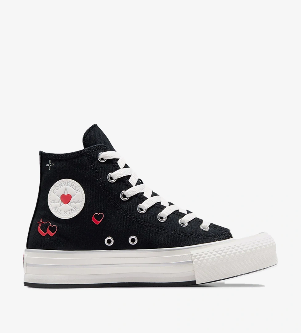 Converse Converse Chuck Taylor All Star EVA Lift Platform Y2K Heart Çocuk Siyah Sneaker model görseli