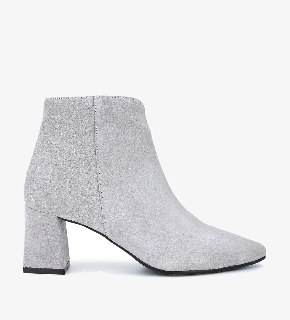 Tamer Tanca Kadın Hakiki Deri Taş Süet Topuklu Bot - Görsel 1