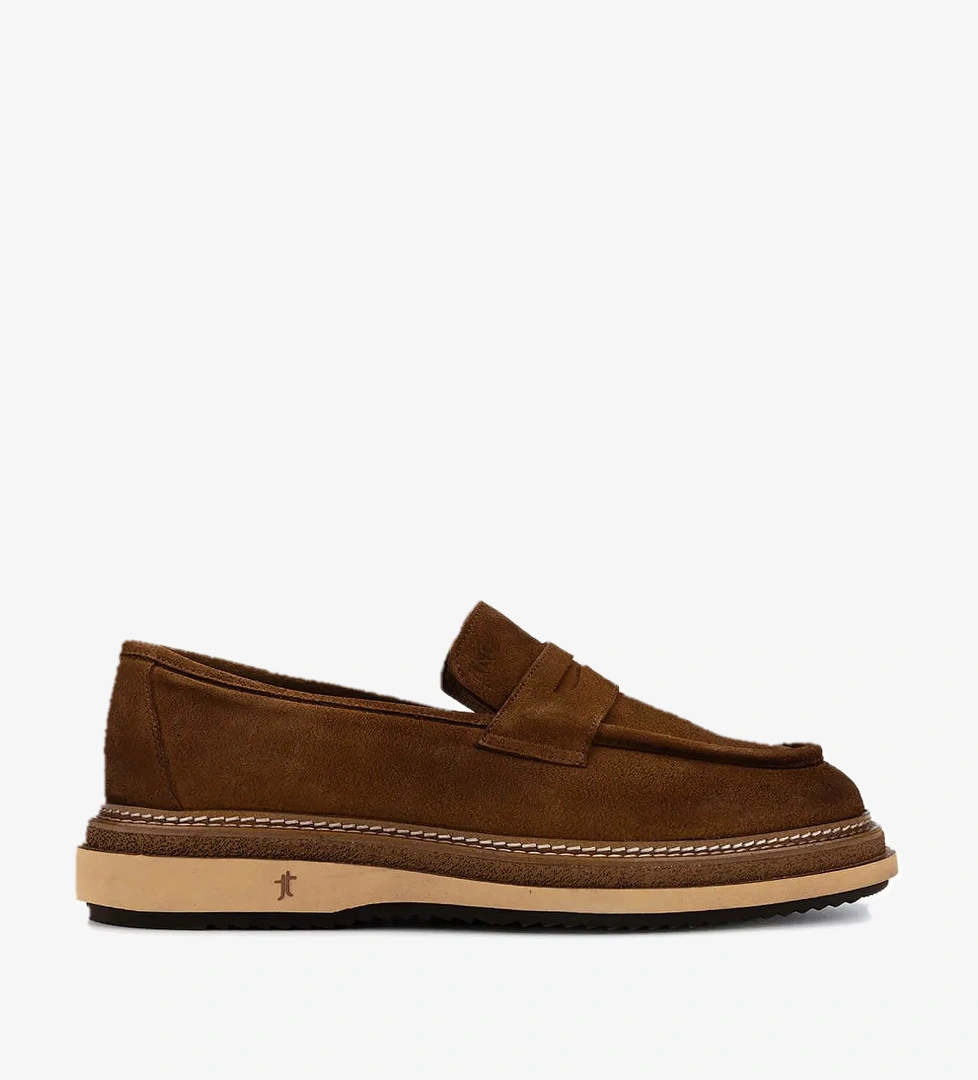 Tamer Tanca Tamer Tanca Erkek Hakiki Deri Bej Loafer Ayakkabı model görseli