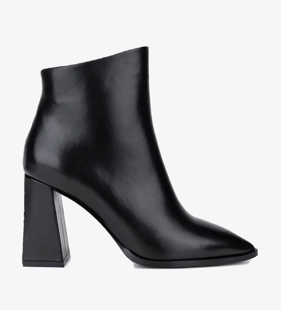 Tamer Tanca Kadın Hakiki Deri Siyah Topuklu Bot - Görsel 1