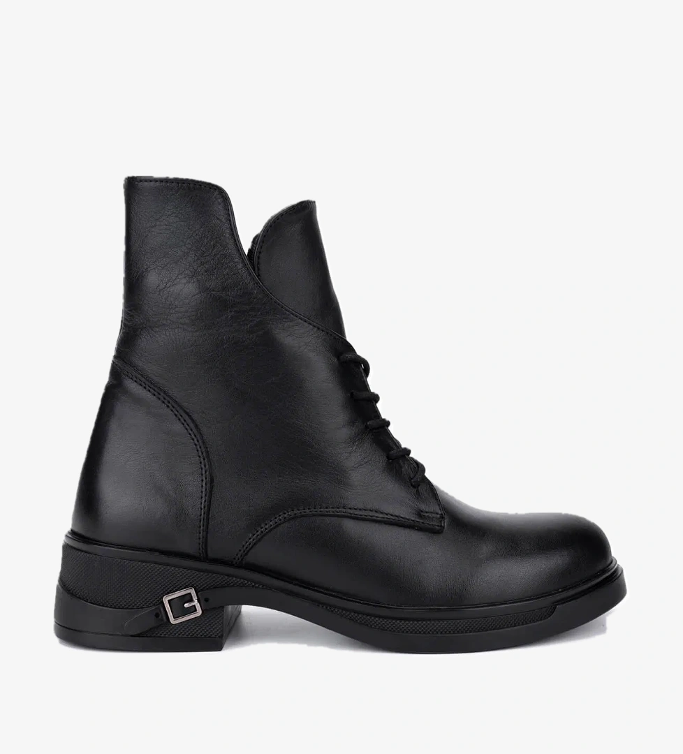 Tamer Tanca Tamer Tanca Kadın Siyah Deri Casual Bot model görseli