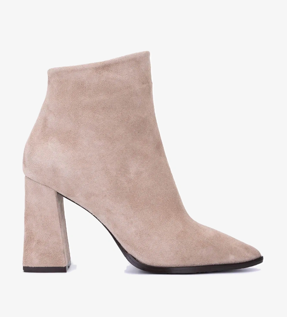 Tamer Tanca Kadın Hakiki Deri Taş Süet Topuklu Bot - Görsel 1